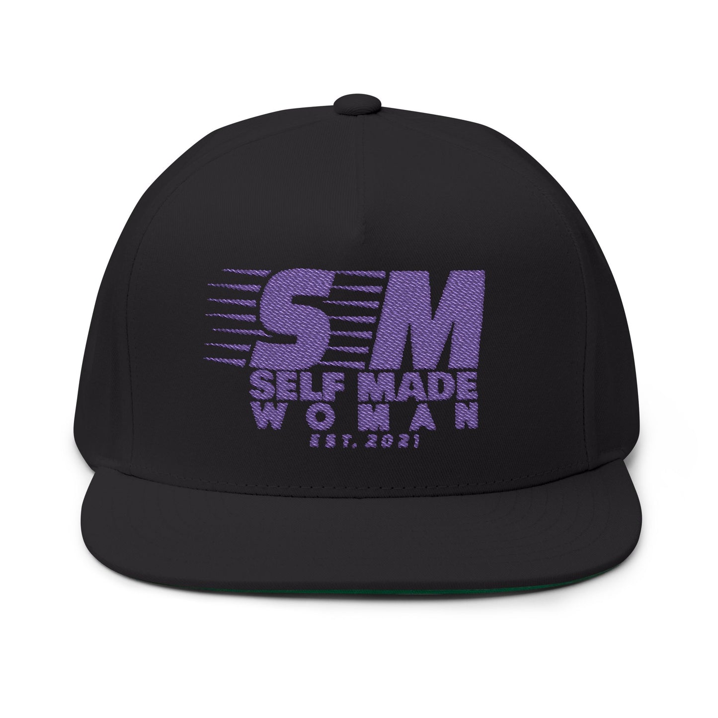 Self Made Woman Flat Bill Cap, Empowerment Hat, Gift for Entrepreneurs, Trendy Snapback, Women's Fashion Accessories, Motivation Gear