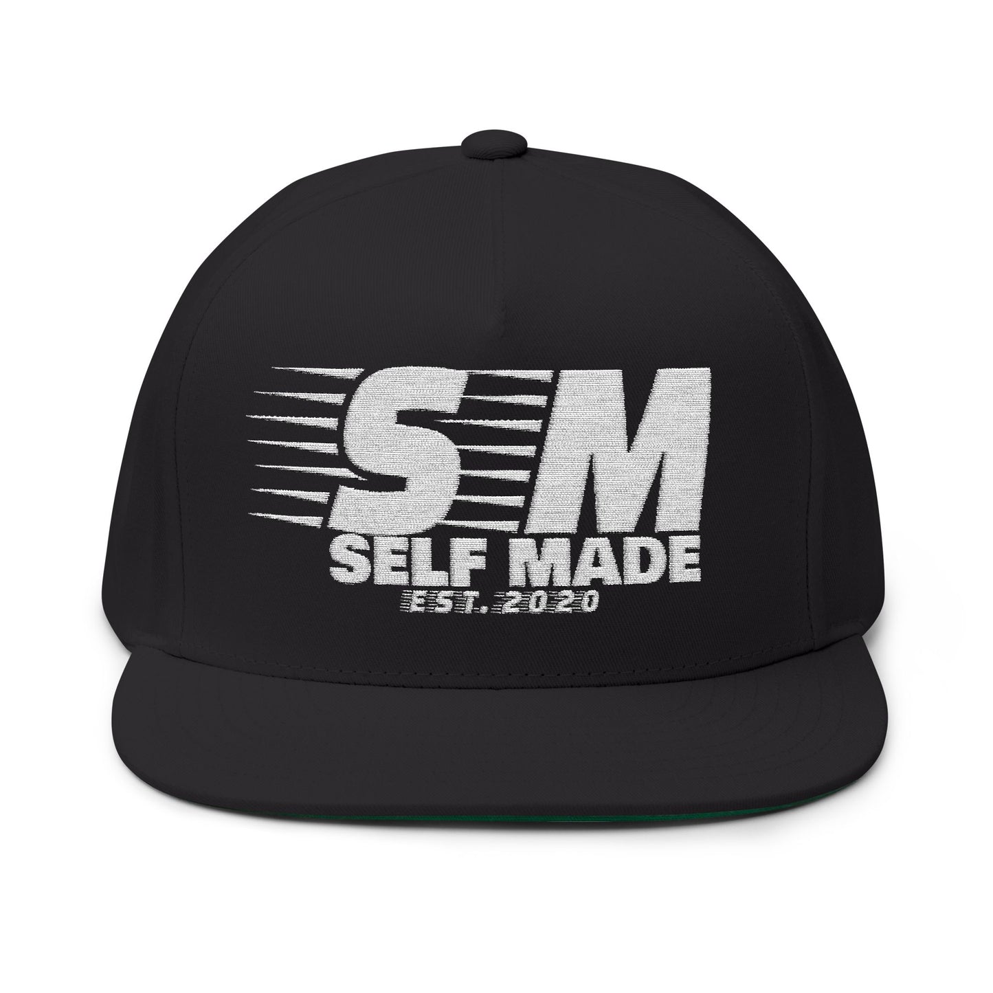Self Made Flat Bill Cap - Stylish Embroidered Snapback for Trendsetters