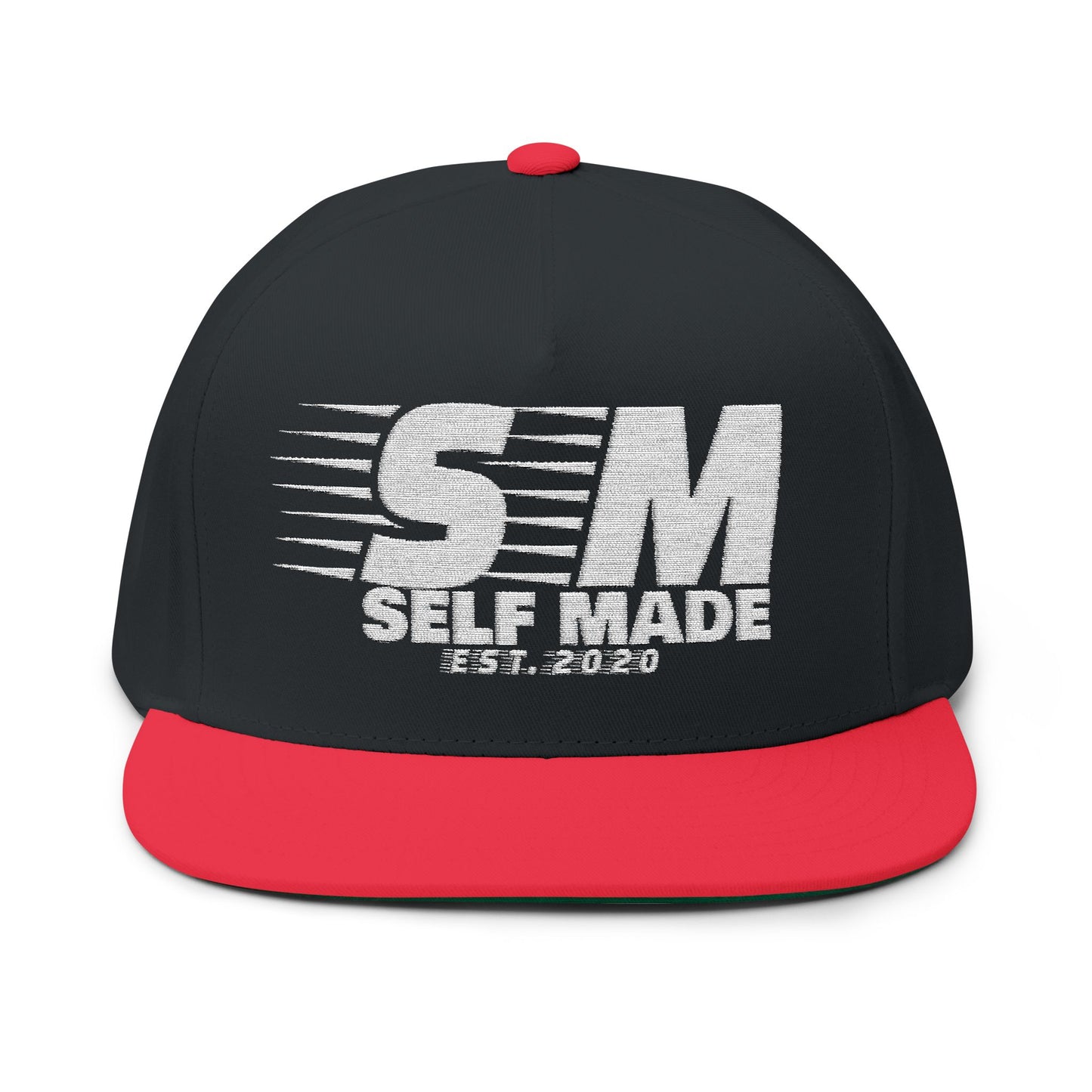 Self Made Flat Bill Cap - Stylish Embroidered Snapback for Trendsetters