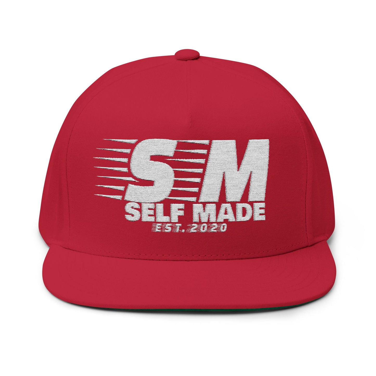 Self Made Flat Bill Cap - Stylish Embroidered Snapback for Trendsetters