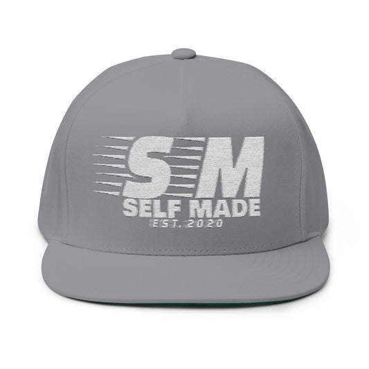 Self Made Flat Bill Cap - Stylish Embroidered Snapback for Trendsetters