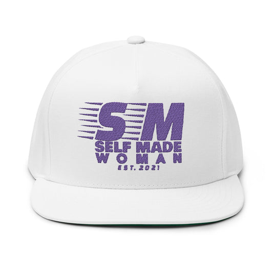 Self Made Woman Flat Bill Cap, Empowerment Hat, Gift for Entrepreneurs, Trendy Snapback, Women's Fashion Accessories, Motivation Gear