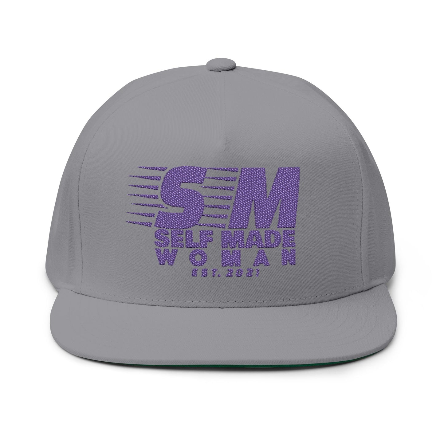 Self Made Woman Flat Bill Cap, Empowerment Hat, Gift for Entrepreneurs, Trendy Snapback, Women's Fashion Accessories, Motivation Gear