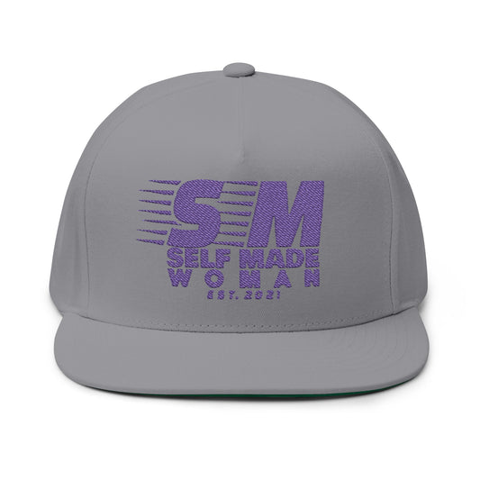 Self Made Woman Flat Bill Cap, Empowerment Hat, Gift for Entrepreneurs, Trendy Snapback, Women's Fashion Accessories, Motivation Gear