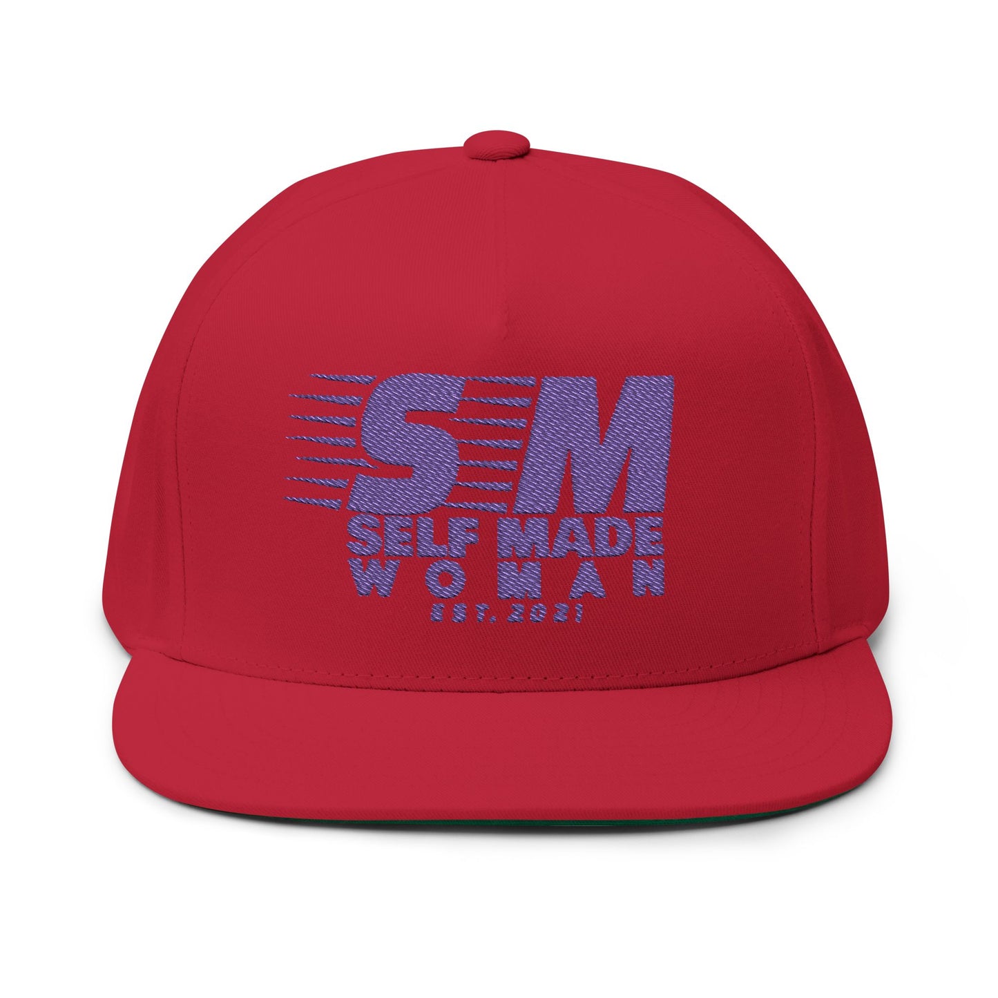 Self Made Woman Flat Bill Cap, Empowerment Hat, Gift for Entrepreneurs, Trendy Snapback, Women's Fashion Accessories, Motivation Gear